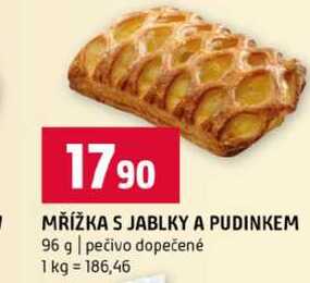 MŘÍŽKA S JABLKY A PUDINKEM 96 g pečivo dopečené