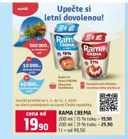 RAMA CREMA 200 ml 15 % tuku 200 ml 31 % tuku 