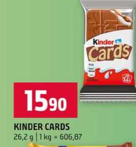 KINDER CARDS 26,2 g