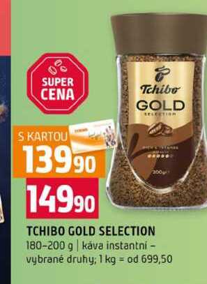 TCHIBO GOLD SELECTION 180-200 g káva instantní vybrané druhy