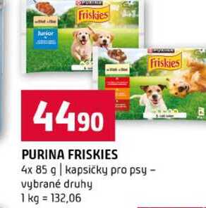 PURINA FRISKIES 4x 85 g kapsičky pro psy vybrané druhy