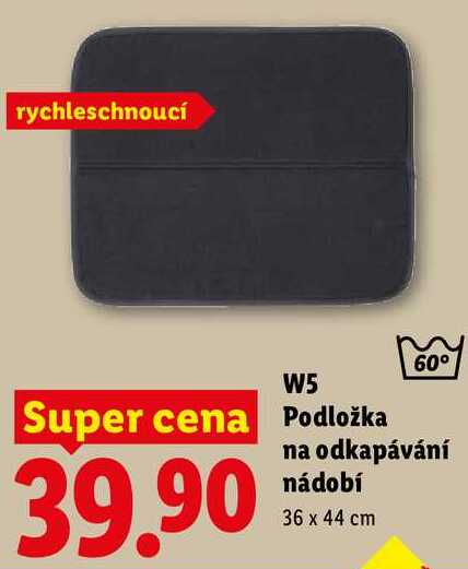 W5 Podložka odkapávání nádobí