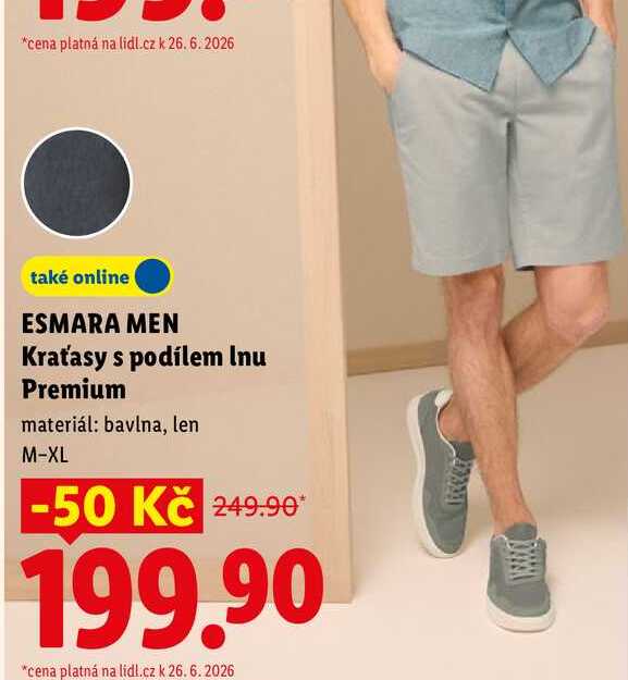 ESMARA MEN Kraťasy s podílem Inu Premium