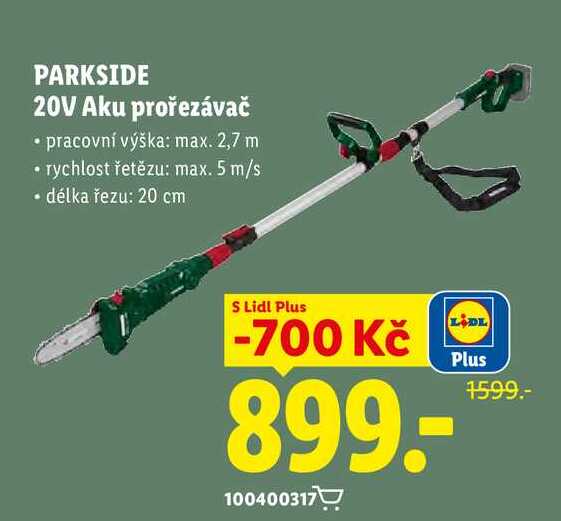 PARKSIDE 20V Aku prořezávač 