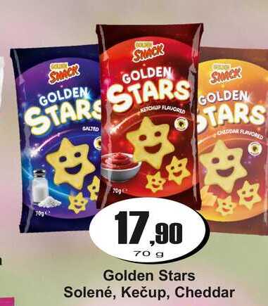 Golden Stars, Solené, Kečup, Cheddar  
