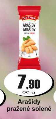 Arašídy pražené solené 60 g