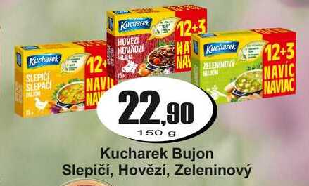 Kucharek Bujon Slepičí, Hovězí, Zeleninový 150 g