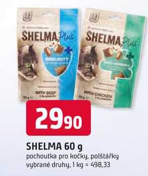 SHELMA 60 g pochoutka pro kočky, polštářky