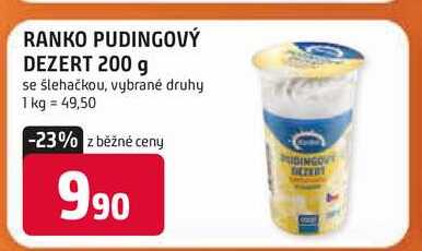 RANKO PUDINGOVÝ DEZERT 200 g se šlehačkou
