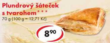 Plundrový šáteček s tvarohem, 70 g