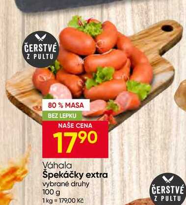 Špekáčky extra vybrané druhy 100 g
