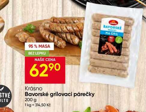 Krásno Bavorské grilovací párečky 200 g 