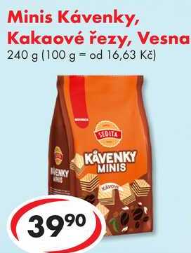 Minis Kávenky, Kakaové řezy, Vesna, 240 g