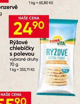 Rýžové chlebíčky s polevou vybrané druhy 70 g