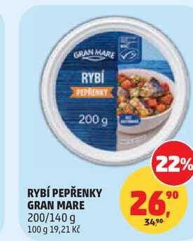 GRAN MARE RYBÍ PEPŘENKY 200/140 g