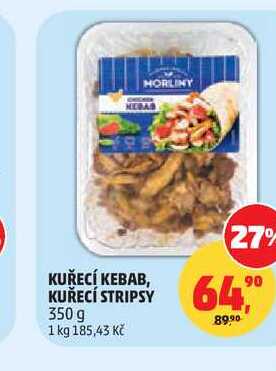 KUŘECÍ KEBAB, KUŘECÍ STRIPSY 350 g