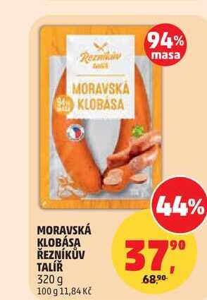 MORAVSKÁ KLOBÁSA ŘEZNÍKŮV TALÍŘ 320 g