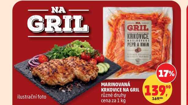 MARINOVANÁ KRKOVICE NA GRIL cena za 1 kg