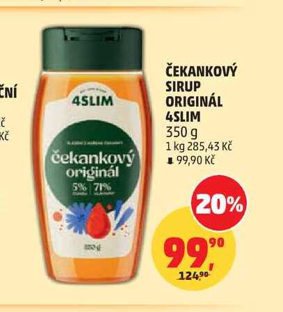 4SLIM ČEKANKOVÝ SIRUP ORIGINÁL 350 g