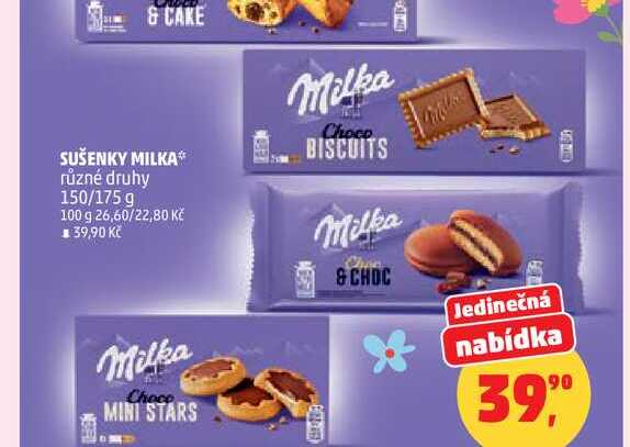 SUŠENKY MILKA různé druhy 150/175 g