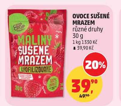 OVOCE SUŠENÉ MRAZEM různé druhy 30 g