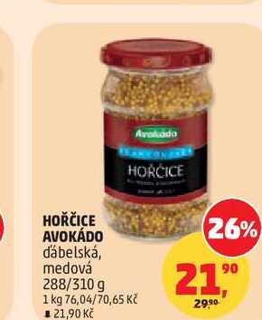 Avokádo HOŘČICE ďábelská, medová 288/310 g