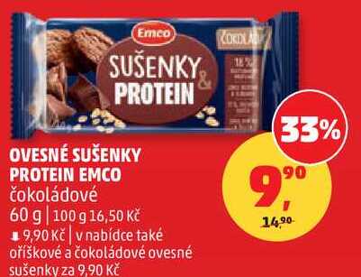Emco OVESNÉ SUŠENKY PROTEIN 60 g
