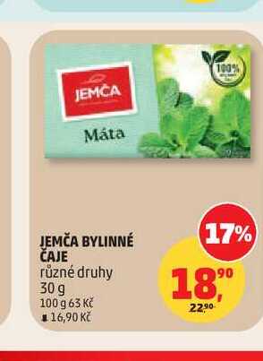 JEMČA BYLINNÉ ČAJE různé druhy 30 g