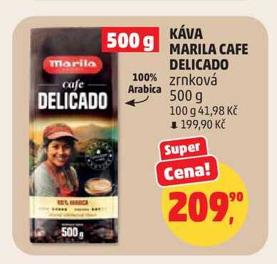 MARILA CAFE DELICADO 100% zrnková Arabica 500 g