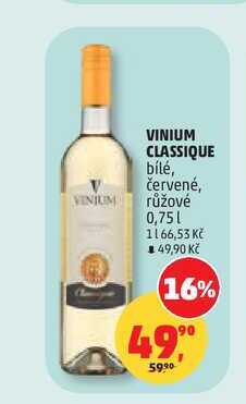 VINIUM CLASSIQUE bílé, červené, růžové 0,75l