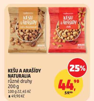 NATURALIA ARAŠÍDY různé druhy 200 g