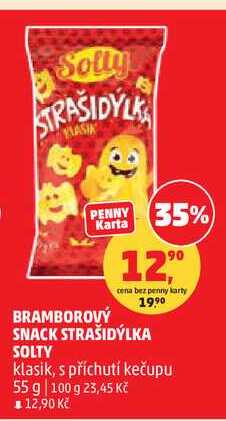 SOLTY BRAMBOROVÝ SNACK STRAŠIDÝLKA klasik, s příchutí kečupu 55 g 