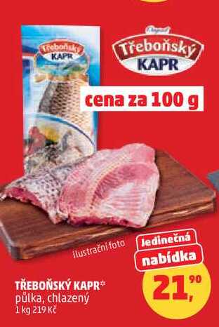 TŘEBOŇSKÝ KAPR půlka, chlazený 100g
