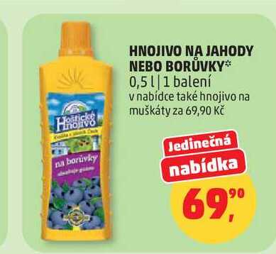 HNOJIVO NA JAHODY NEBO BORŮVKY 0,5l
