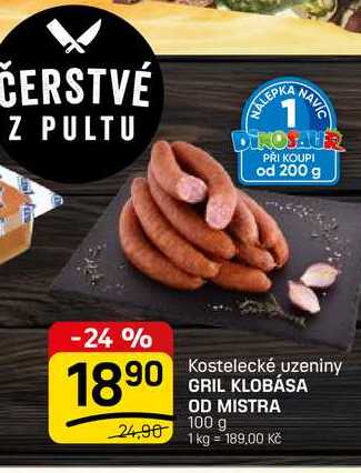 GRIL KLOBÁSA OD MISTRA 100 g