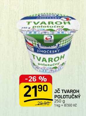 JČ TVAROH POLOTUČNÝ 250 g