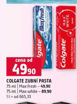 COLGATE ZUBNÍ PASTA 75 ml Max fresh 75 ml Max white