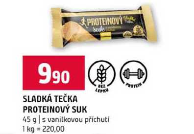 SLADKÁ TEČKA PROTEINOVÝ SUK 45 g s vanilkovou příchutí 