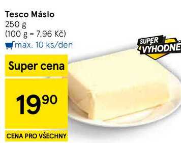 Tesco Máslo, 250 g 