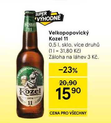 Velkopopovický Kozel 11, 0.5 l