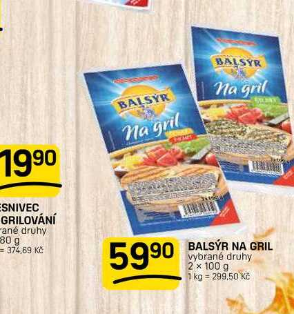 BALSÝR NA GRIL vybrané druhy 2 x 100 g