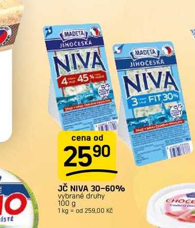JČ NIVA 30-60% vybrané druhy 100 g 