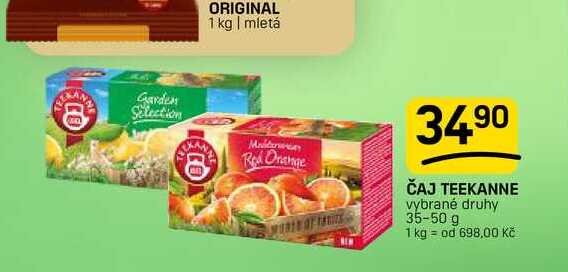 ČAJ TEEKANNE vybrané druhy 35-50 g 