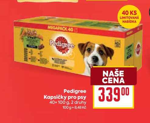 Pedigree Kapsičky pro psy 40x100 g