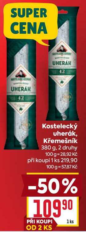 Kostelecký uherák, Křemešník 380 g