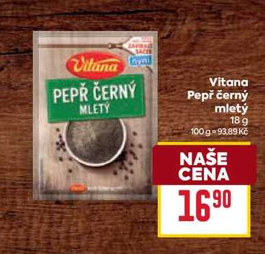Vitana Pepř černý mletý 18 g