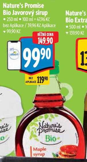 Nature's Promise Bio Javorový sirup, 250 ml 