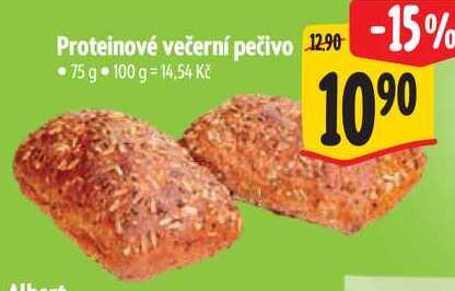 Proteinové večerní pečivo, 75 g