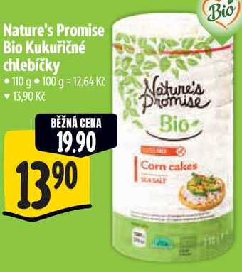 Nature's Promise Bio Kukuřičné chlebíčky, 110 g