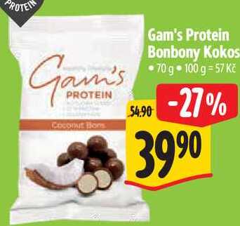 Gam's Protein Bonbony Kokos, 70 g